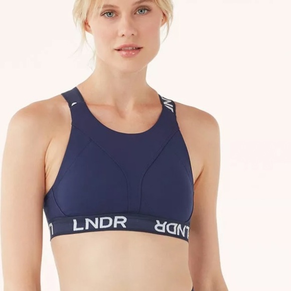 LNDR NWT HIIT SPORTS BRA NAVY XS - Picture 2 of 3